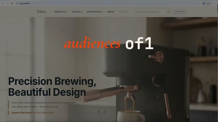 Preview of the of1 real-time personalization demo
